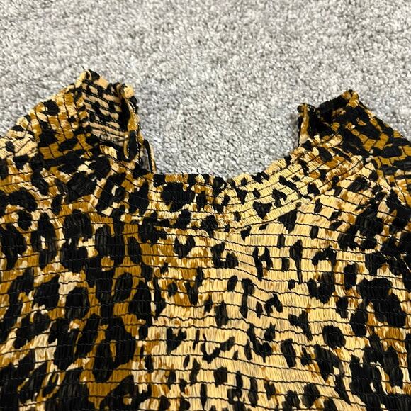 Free People Women’s Leopard Print Blouse size XS - Picture 5 of 12